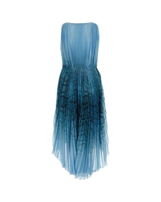 Ermanno Scervino Blue Light Polyester Dress