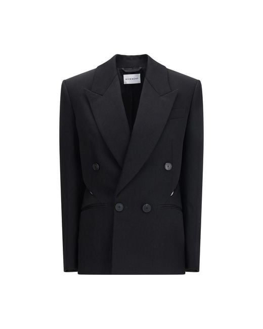 Givenchy Blue Wool Jacket Clothing