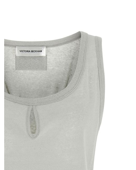 Victoria Beckham Gray 'Split' Tank Top