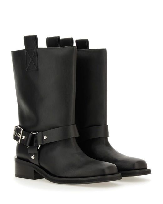 Ganni Black Biker Boots