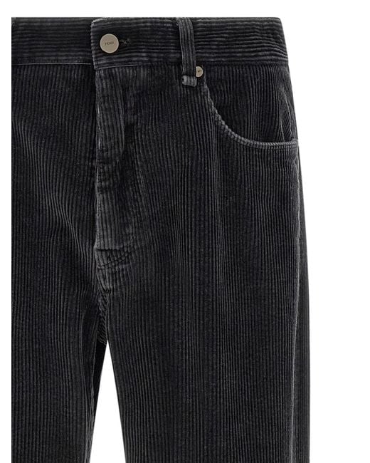 Fendi Black Flat Front Trousers for men
