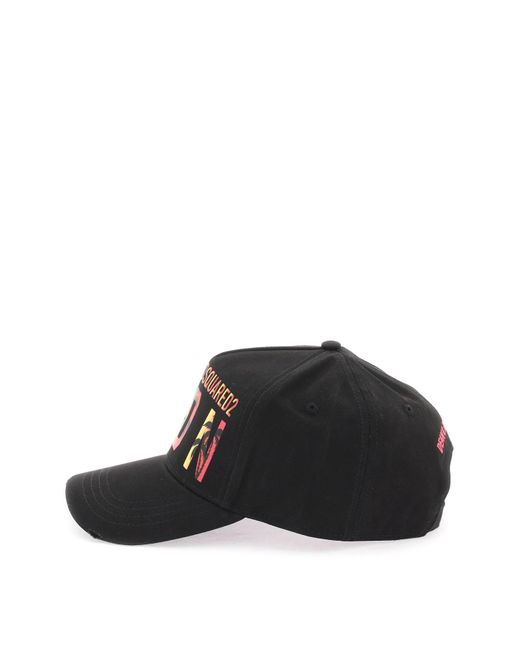 DSquared² Black Sunset Baseball Cap for men