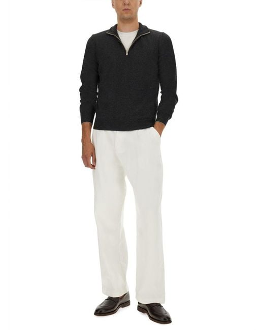 Brunello Cucinelli Black Cashmere Turtleneck Sweater for men