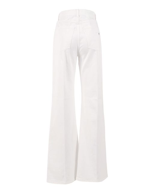 Dondup White Amber Pants Cotton Elastane Jean