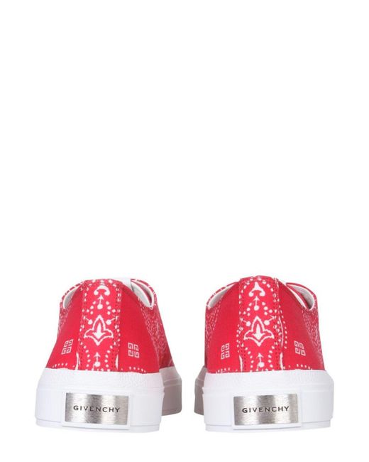 Givenchy Red Bandana Printed City Sneakers for men