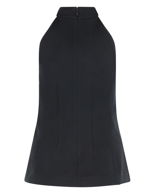 Veronica Beard Black Top Johanne Viscose Blouses