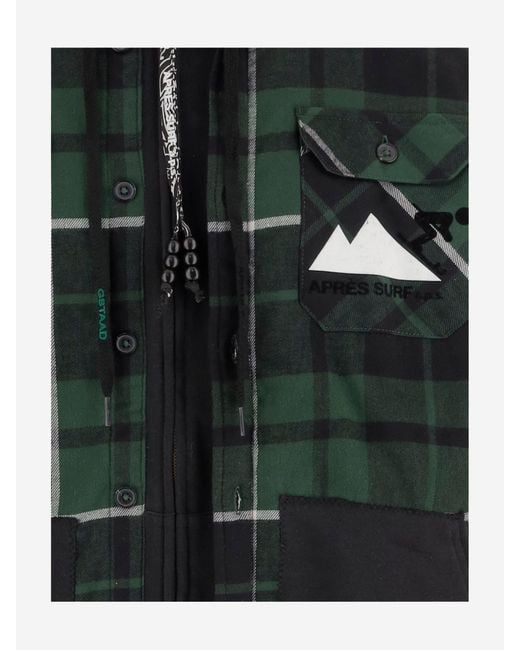 APRÈS SURF Black Cotton Blend Jacket With Back Print for men