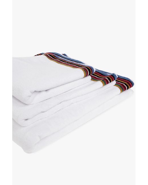 Paul Smith White Set Of 3 Towels for men