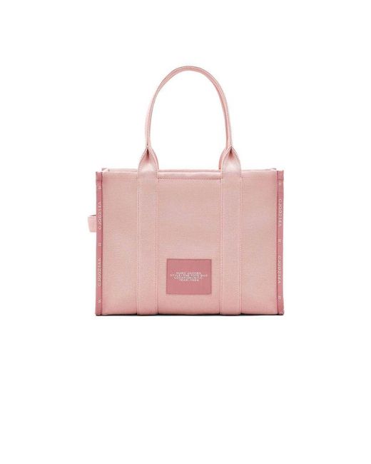 Marc Jacobs Pink Tote Bag Woven Jacquard Tote-Bags