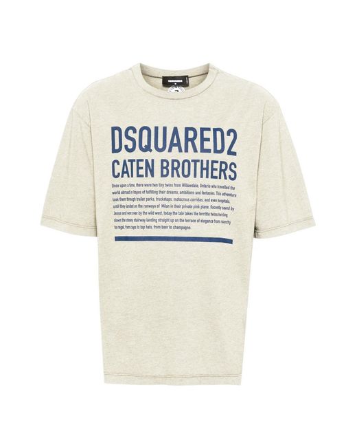 DSquared² White Loose Fit Logo T-Shirt Clothing Polo & T-Shirts for men