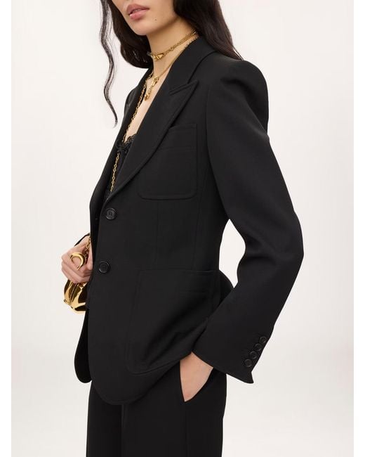 Chloé Black Veste En Laine Grain De Poudre Noire Jacket