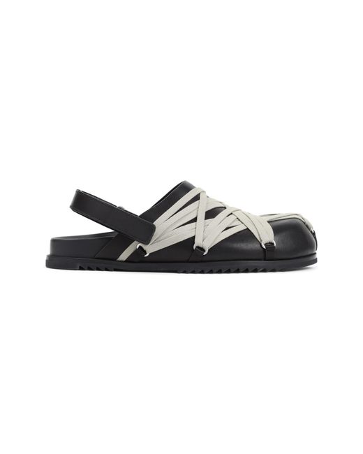 Rick Owens Black Megalaced Granola Mules