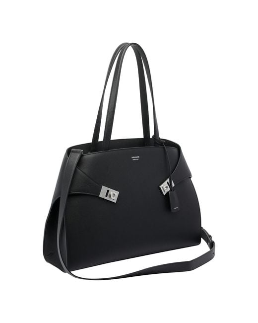 Ferragamo Black Hug Shoulder Bag