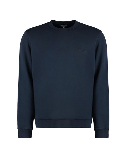 Woolrich Blue Cotton Crew-neck Sweatshirt for men