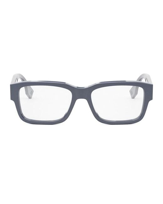 Fendi Brown Eyeglasses Square Full Rim, Frame And Clear Demo Lenses Lens Fe50079I090 for men