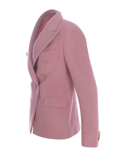 Tagliatore Pink Double-Breasted Jacket "J-Alicya"