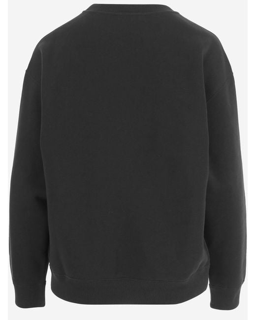 Jil Sander Black Crew-Neck Cotton Sweatshirt Knitwear