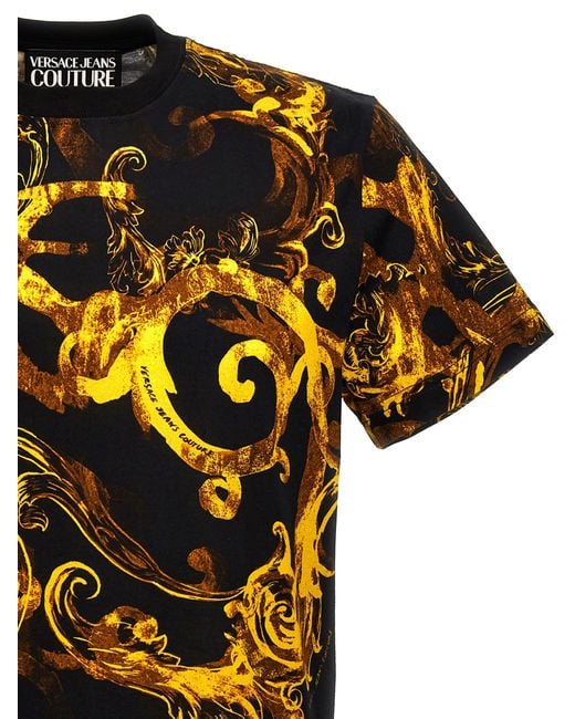 Versace Black All Over Print T-shirt for men