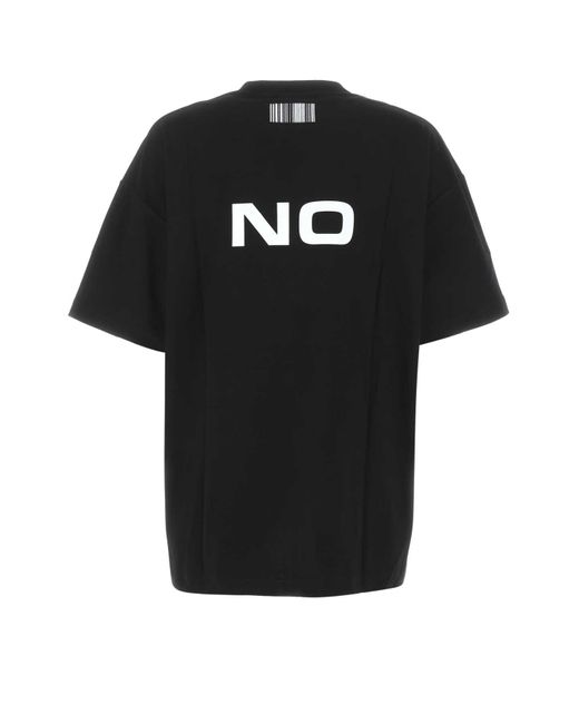 VTMNTS Black Cotton Oversize T-Shirt