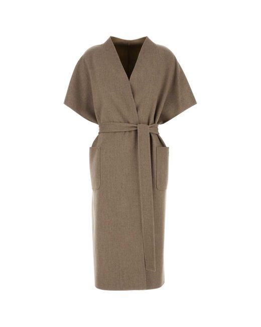 Fendi Natural Stretch Cashmere Reversible Coat