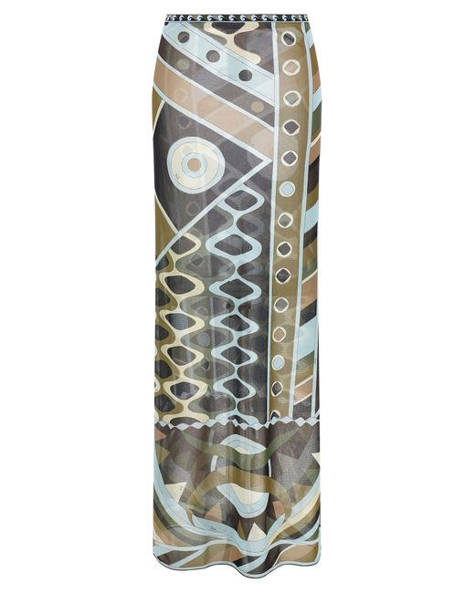 Emilio Pucci Gray Emilio 'Vivara' Skirt