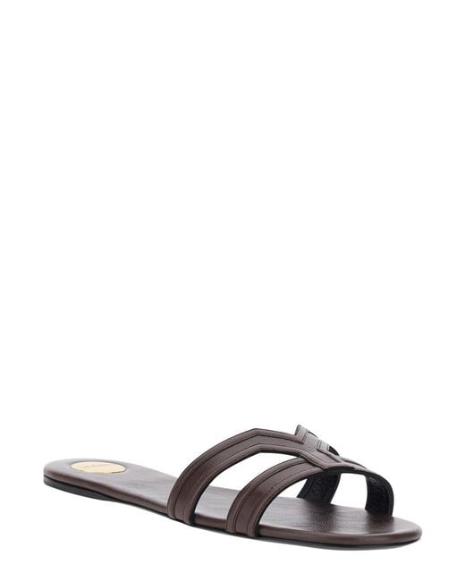 Saint Laurent White Sandals Mabrouka Leather Calf