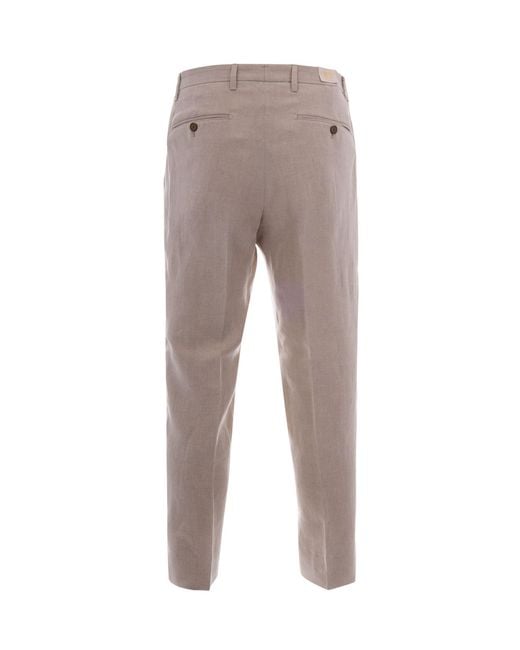 Briglia 1949 Gray Trousers Portobello Linen for men