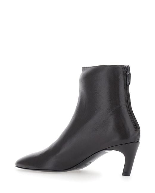 Totême Black Ankle Boots Leather