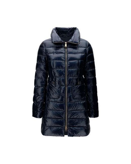 Herno Blue Polyamide Full-Length Jacket Clothing
