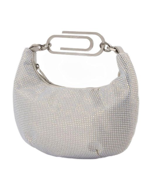 Off-White c/o Virgil Abloh Gray Binder Clip 20 Bag Strass