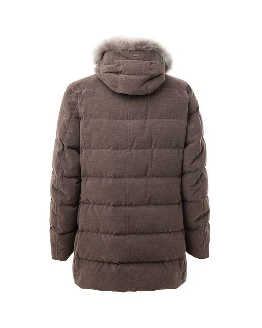Herno Brown Cotton Bomber Clothing for men