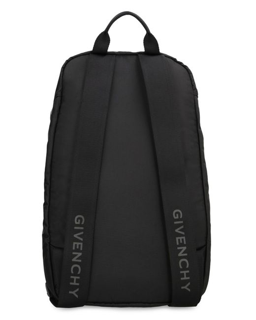 Givenchy Black G-trek Logo Detail Nylon Backpack for men