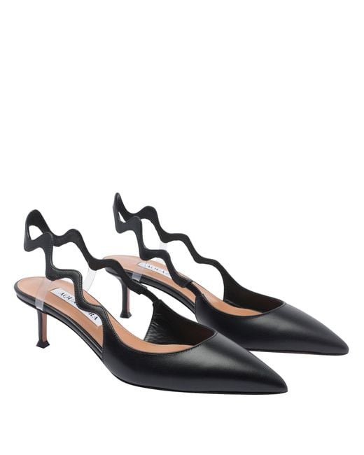 Aquazzura Blue Artiste Pump Slingback