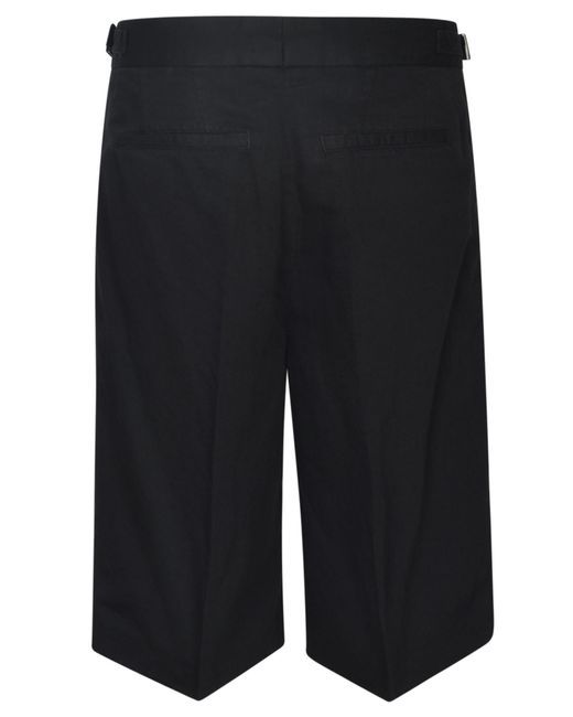 PT Torino Black Plain Trouser Shorts for men