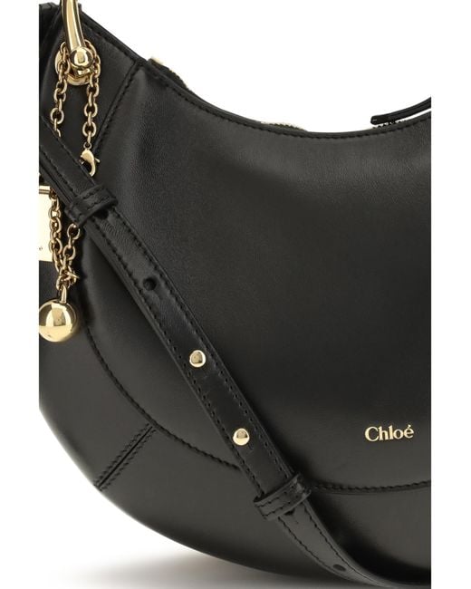 Chloé Black Marcie Shoulder Bag Calf Leather Bos Taurus