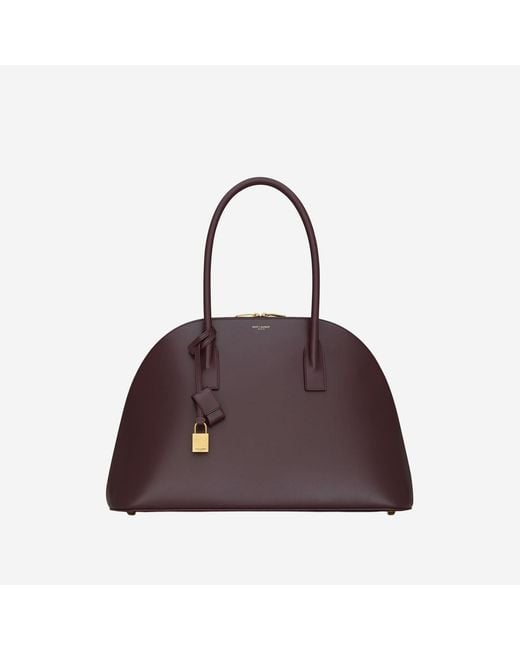 Saint Laurent Purple Leather Sac De Jour Bag Handbags