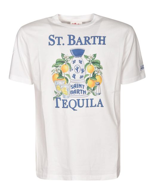 Mc2 Saint Barth Gray Classic Logo T-Shirt for men