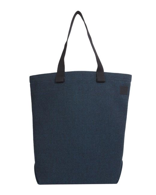 Il Bisonte Blue Canvas Shopping Bag