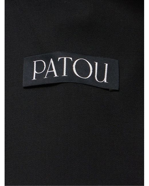 Patou Black Technical Wool Twill Jacket