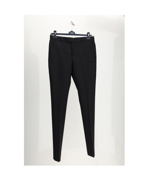 Dior Black Trousers Mohair-Blend for men