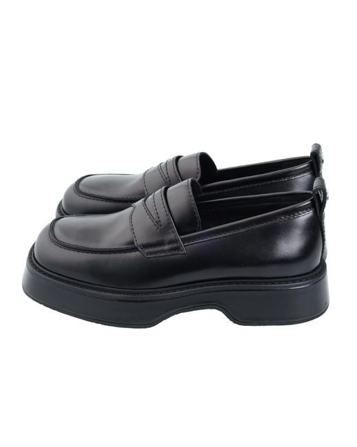 AMI Black Square Toe Loafers