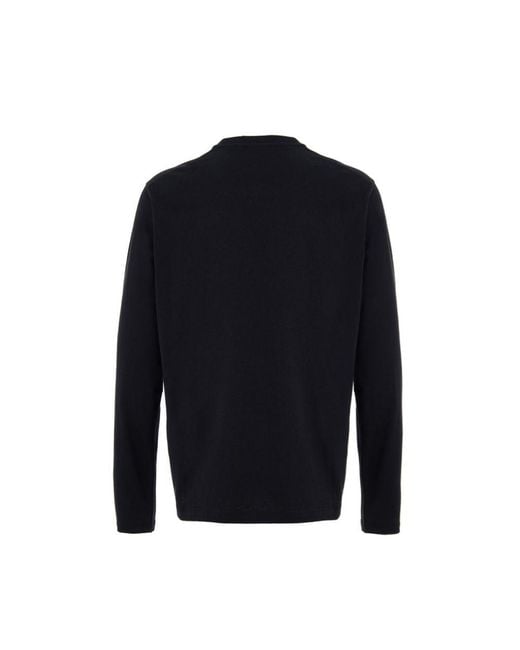 Jil Sander Blue Long Sleeve Tee Crew Neck Cotton for men
