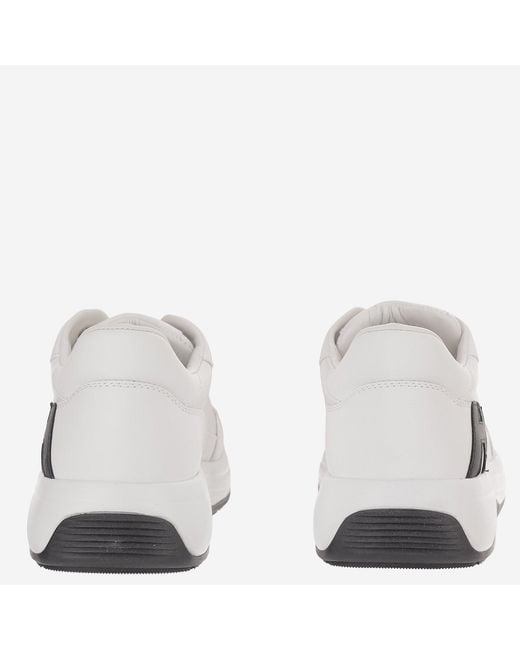 Hogan White Sneakers Hi-Light Nappa Leather Trainers for men
