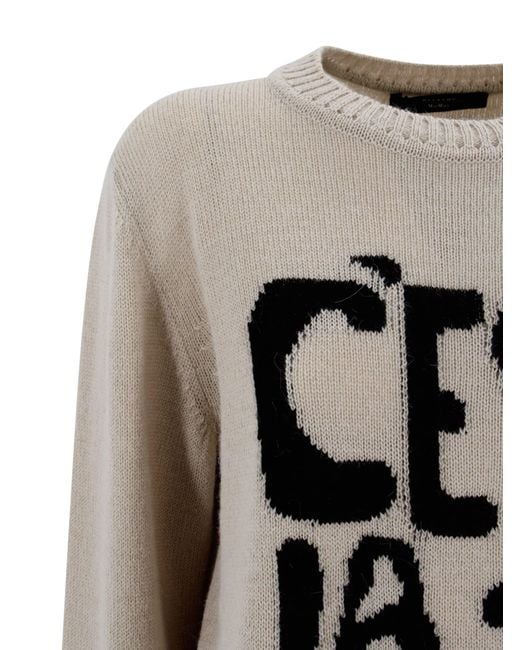 Weekend by Maxmara Gray Alpaca And Wool Jumper