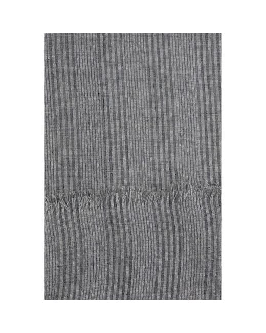 Brunello Cucinelli Gray Linen Scarf