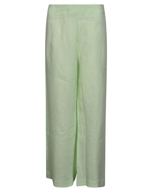 Ermanno Scervino Green Straight Oversized Trousers