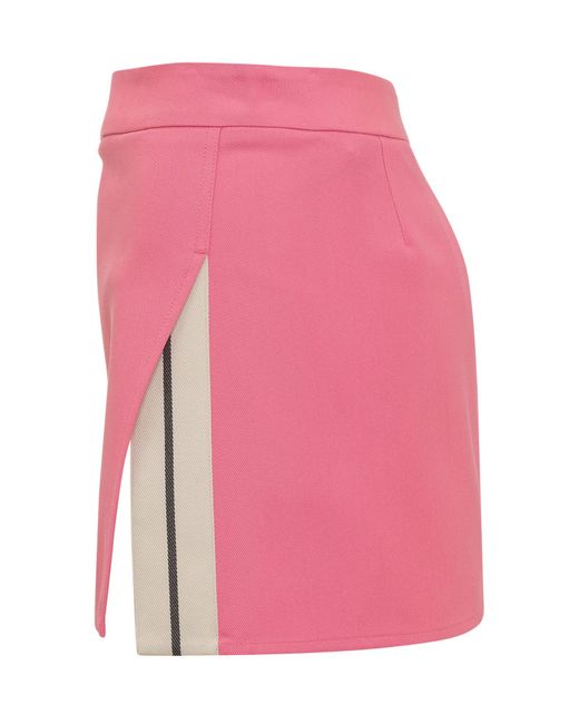 Palm Angels Pink Mini Track Skirt