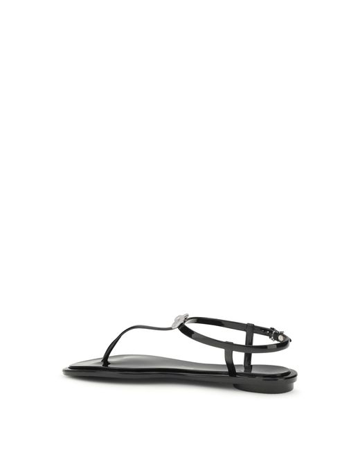 Mach & Mach Black Sandals Double Bow Upper: Rubber