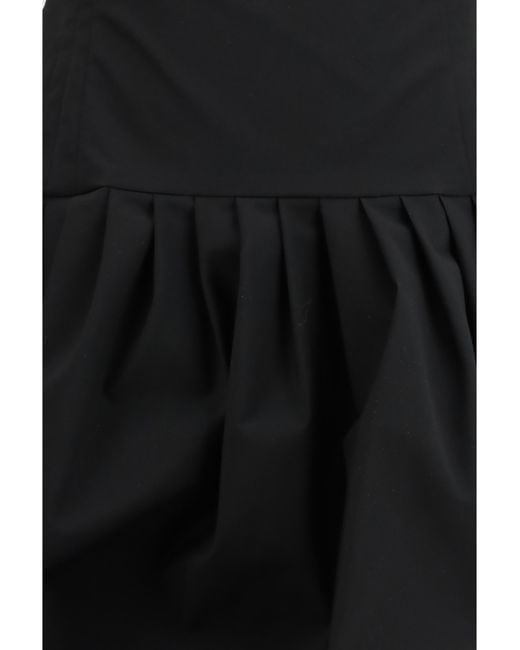 Magda Butrym Black Off-Shoulder Puff Skirt Mini Dress Outer: Polyester; Inner: Silk
