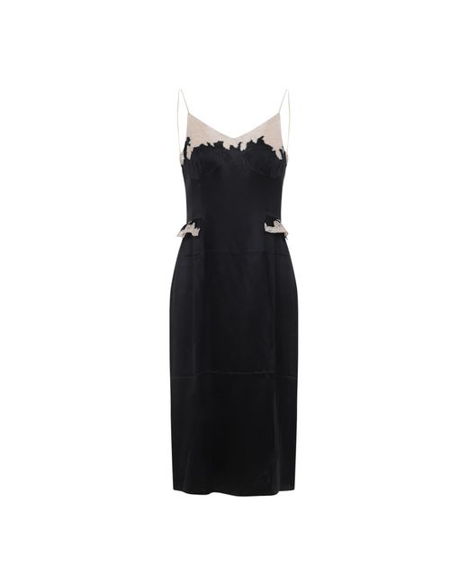Prada Black Midi Silk Dress